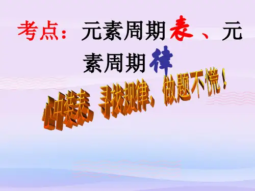 【公开课】高三化学一轮复习 元素周期表、元素周期律(课件)(共17张PPT)教学课件