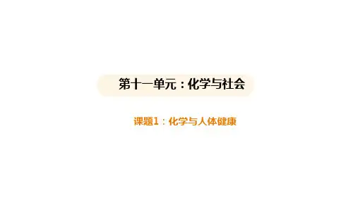 11.1化学与人体健康课件----2024-2025学年九年级化学人教版下册