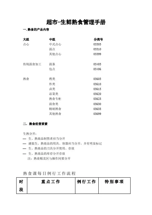超市生鲜熟食管理手册