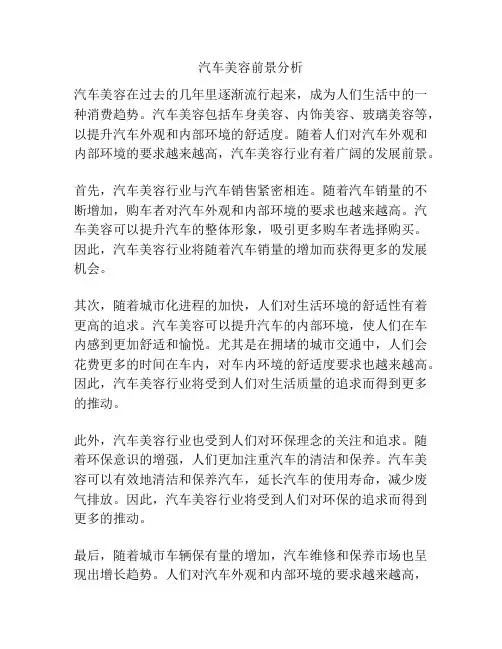 汽车美容前景分析