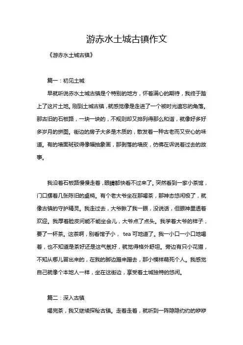 游赤水土城古镇作文