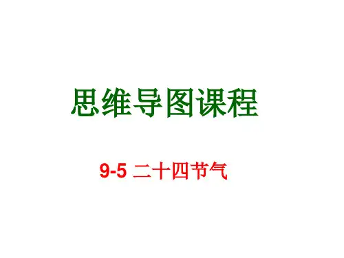 【思维导图】9-5 二十四节气-教师用