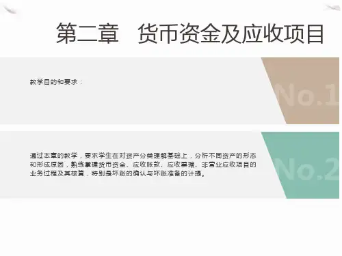 货币资金及应收项目财