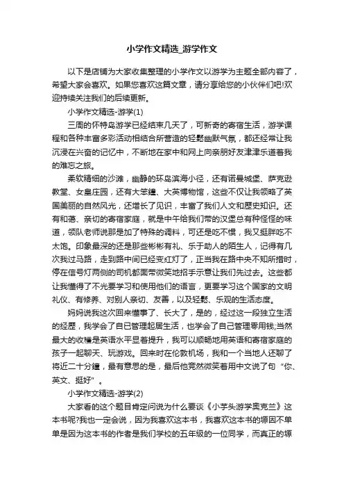 小学作文精选_游学作文