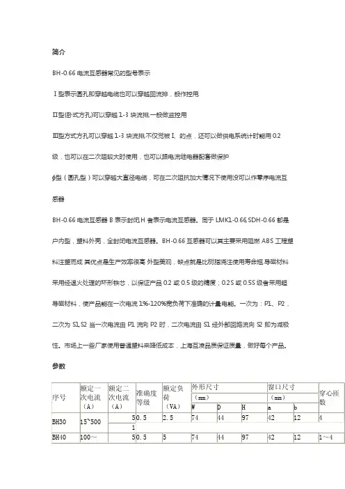 BH-0.66电流互感器