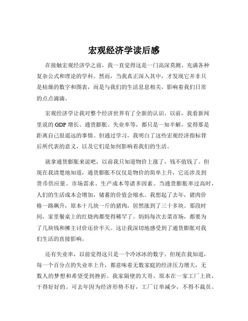 宏观经济学读后感