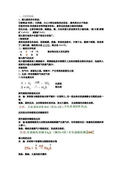 自然界的硫