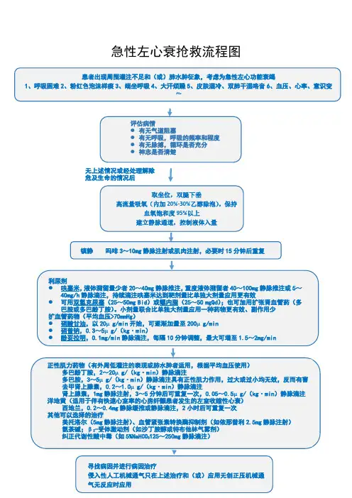 急性左心衰抢救流程图