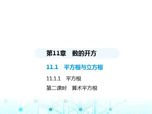 华东师大版初中八年级数学上册11-1-1第二课时算术平方根课件