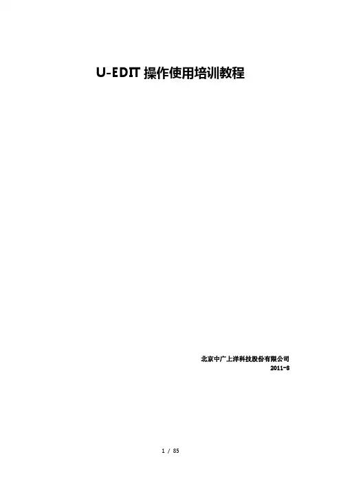 UEDIT操作使用培训教程