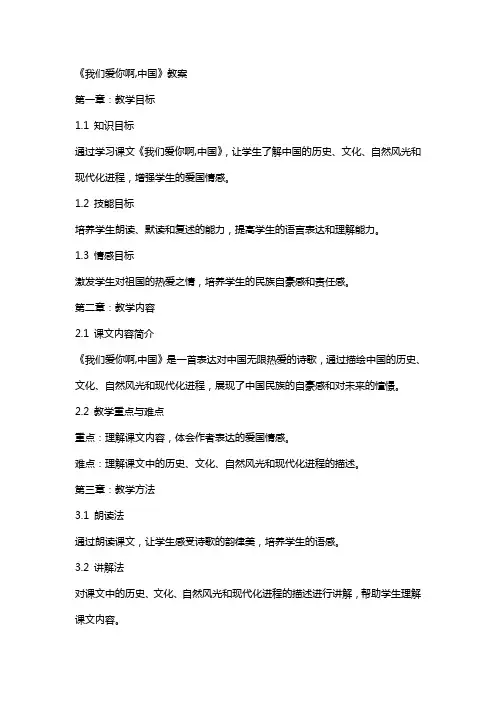 课文《我们爱你啊,中国》教案