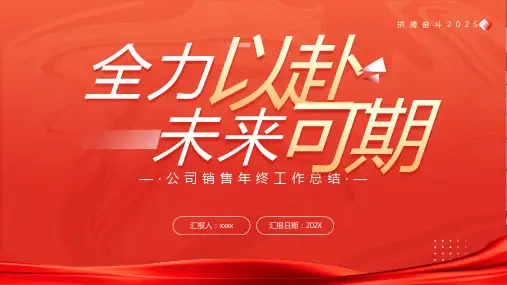 2025年公司销售年终工作总结PPT模板