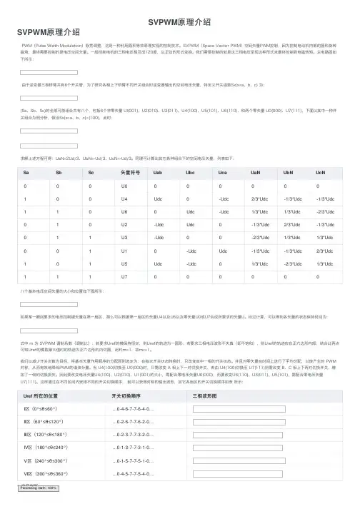 SVPWM原理介绍