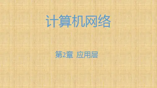 网络应用程序体系结构