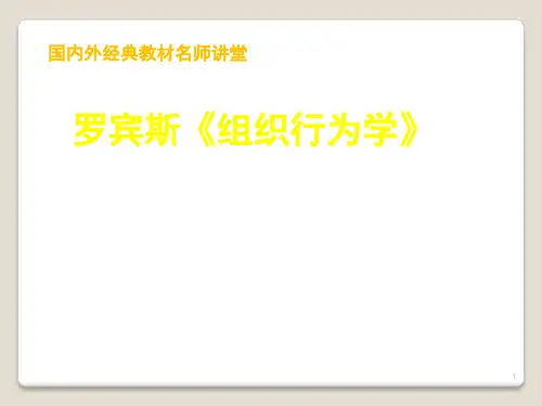 第1章什么是组织行为学ppt课件