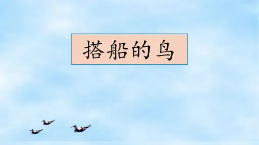 《搭船的鸟》ppt课件