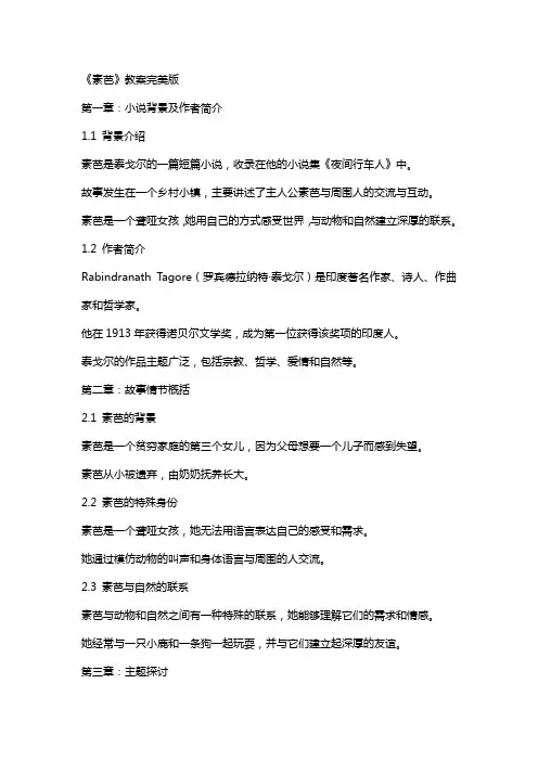 《素芭》教案完美版