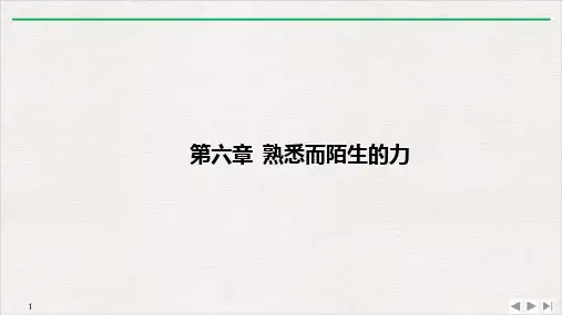 中考物理专题复习课件第六章熟悉而陌生的力
