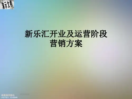 新乐汇开业及运营阶段营销方案