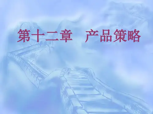 市场策略之产品策略