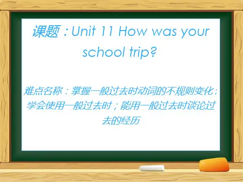 人教版七年级下册Unit11一般过去时语法讲解课件(共67页)