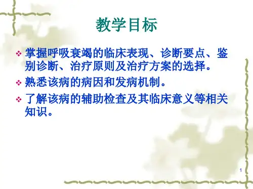 呼吸衰竭完整ppt精选课件