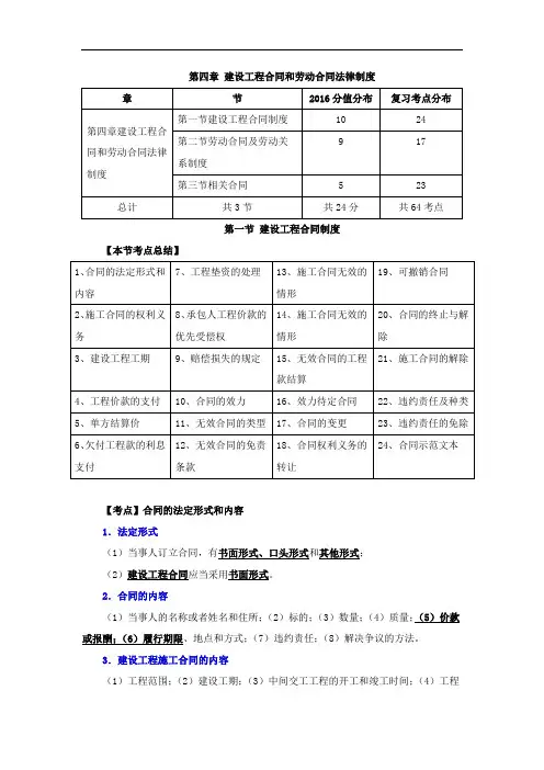 004(法规)建设工程合同和劳动合同法律制度