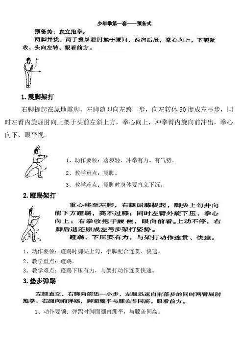 最新少年拳第一套图解演示教学
