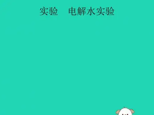 安徽省中考化学总复习 实验 电解水实验课件