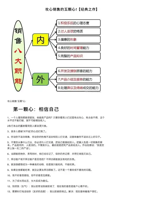 攻心销售的五颗心!【经典之作】