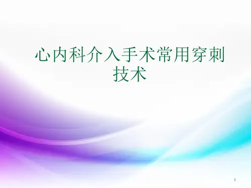新版介入手术常用穿刺技术