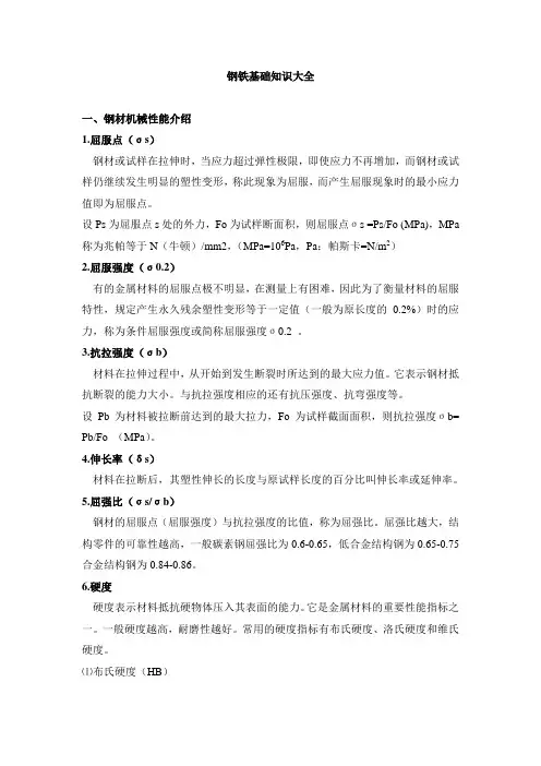 钢铁基础知识大全