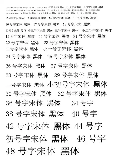 字体