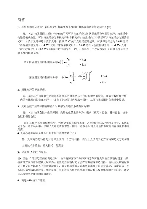 光纤通信重点