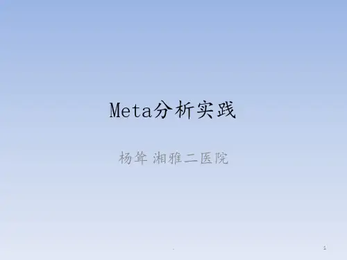 meta分析基础实践PPT课件