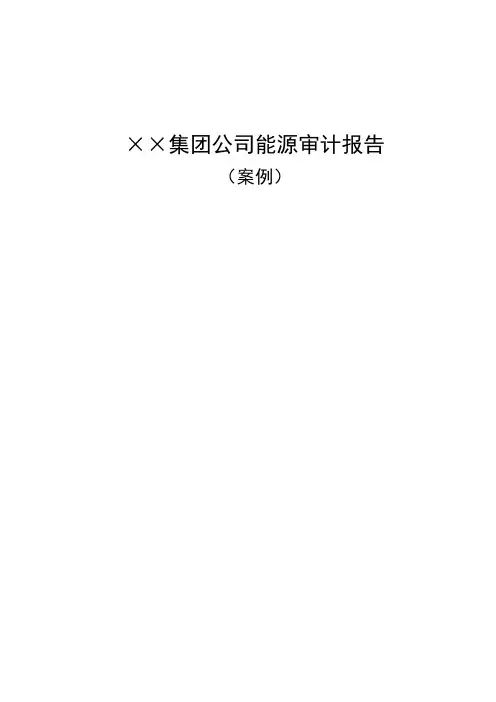 企业能源管理状况审计报告