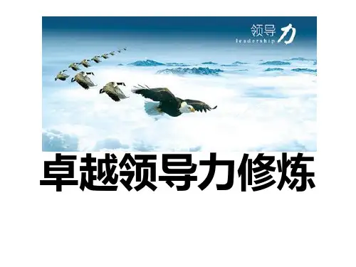 01-卓越领导力修炼(1)