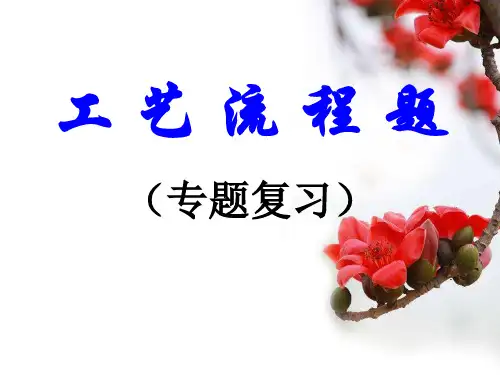 九年级化学2019中考复习工艺流程题课件PPT