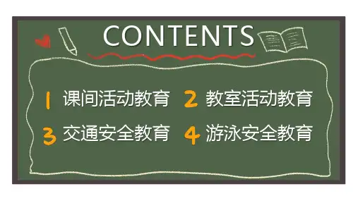 卡通校园安全知识培训PPT模板课件