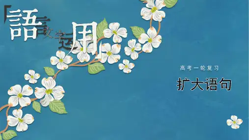 专题扩展语句(课件)高考一轮复习之语言文字运用课件