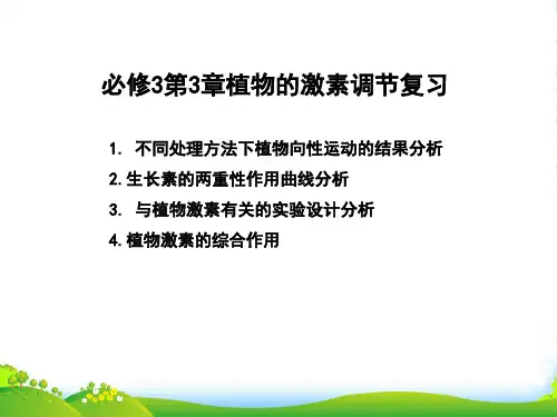 人教版高中生物必修3 第3章植物的激素调节复习 课件 (共11张PPT)