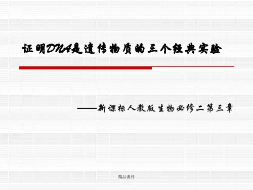 证明DNA是遗传物质的三个经典实验ppt课件