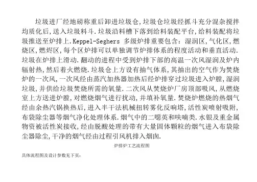 炉排炉垃圾焚烧炉工艺流程