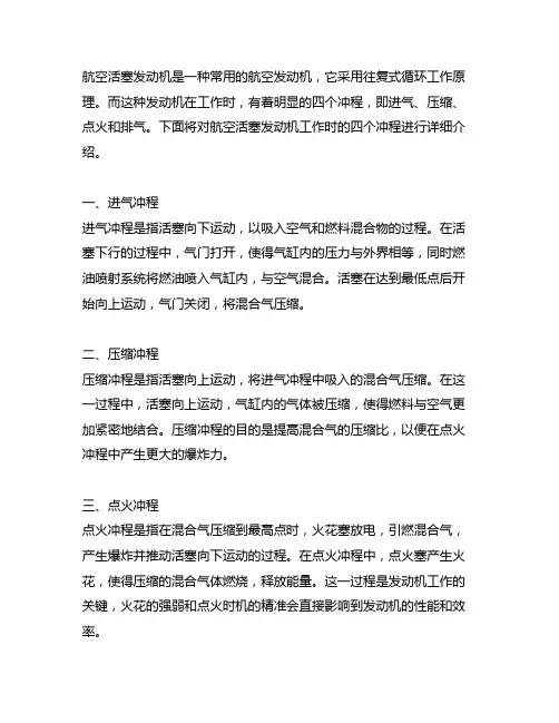 航空活塞发动机工作时的四个冲程