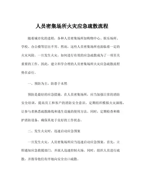 人员密集场所火灾应急疏散流程