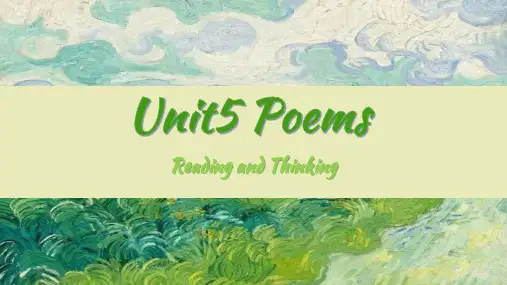 Unit+5+Reading+and+Thinking+高中英语人教版(2019)选择性必修第三册
