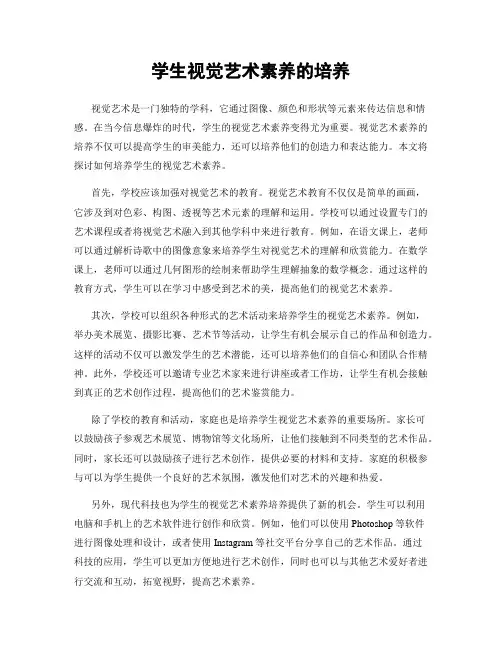 学生视觉艺术素养的培养