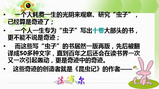 人教部编版语文八年级上册第五单元名著导读《昆虫记》 课件 