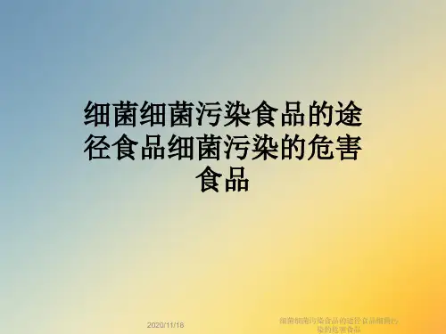 细菌细菌污染食品的途径食品细菌污染的危害食品