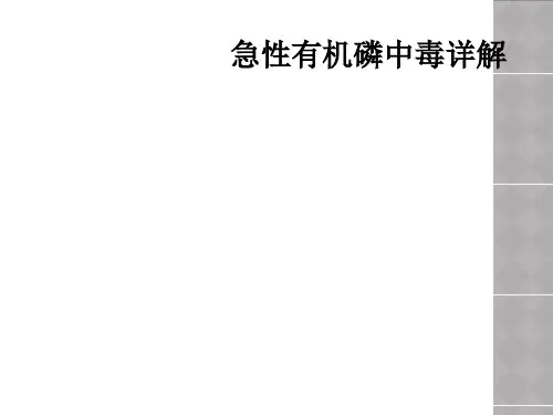 急性有机磷中毒详解